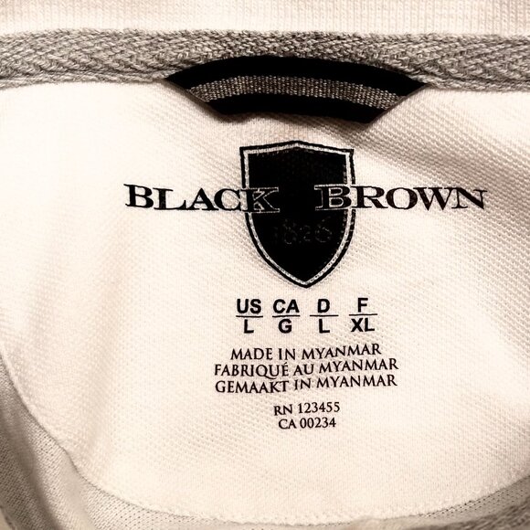 BLACK BROWN POLO SHIRT EUC - Picture 3 of 3